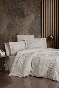 Постільна білизна First Choice Cotton Satin євро Megan Beige 41051-К фото