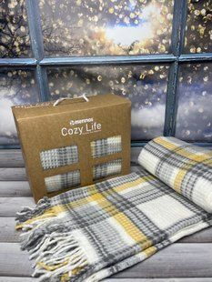 Плед бавовняний Merinos 130&times;170 см Cozy Life Yellow 39393 фото