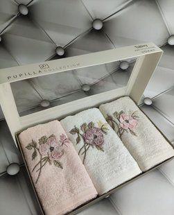 Подарунковий набір рушників Pupilla Hayal vetka 30х50см 3шт 3644 фото