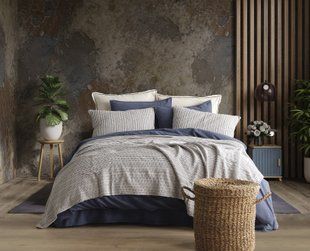 Покрывало с наволочками Limasso 240х260 см Azure Indigo 34285-К фото