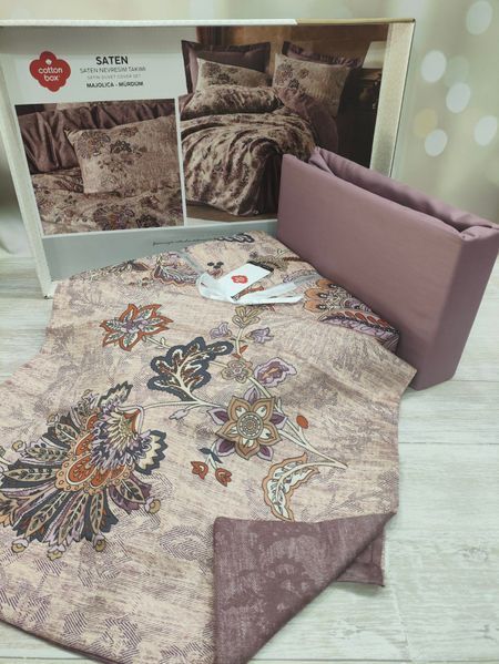 Постільна білизна євро розмір Cotton Box Lux Satin Majolica Murdum 11029426 фото