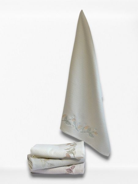 Набір рушників з вишивкою Pupilla 50х90 см Milan Leaf лицеві 4 шт 30344-К фото