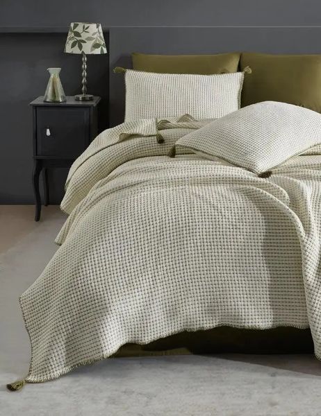 Постільна білизна з покривалом Dantela Satin 240 x 260 см Drina Haki 41458-К фото