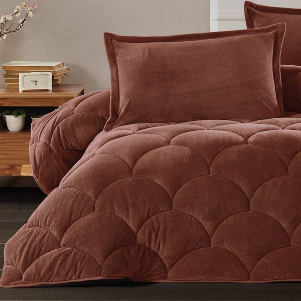 Покрывало плюшевое двухстороннее Clasy Fluffy V10 195х215 см евро красный 1005556 фото