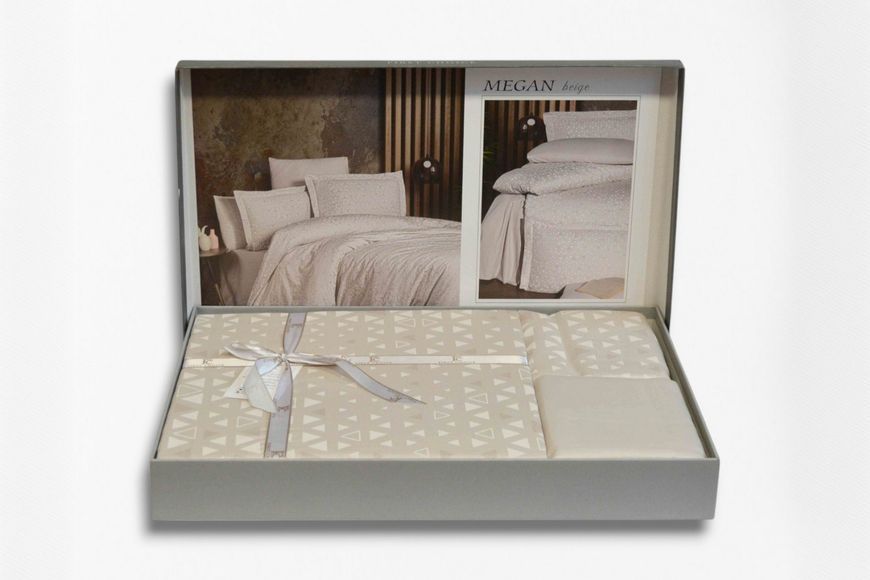 Постільна білизна First Choice Cotton Satin євро Megan Beige 41051-К фото