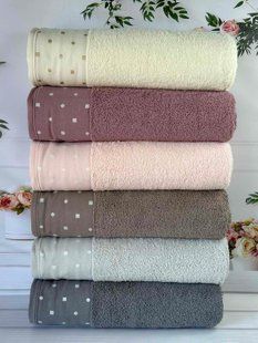 Набір махрових рушників Cestepe MicroCotton Premium Inci 50х90 см лицеві 6 шт 6178 фото