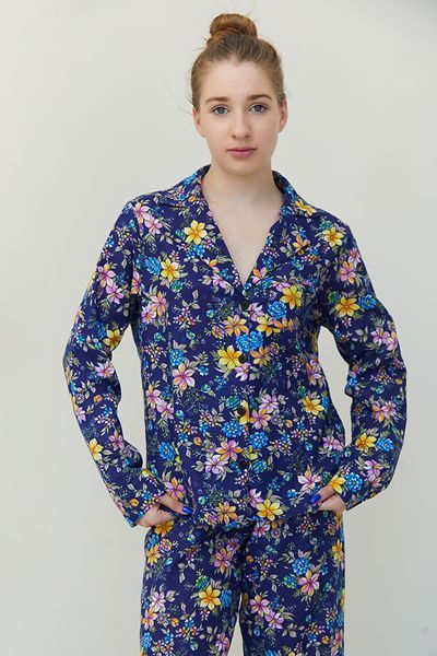 Піжамний фланелевий костюм з брюками Ester (XS) FL0057-22-69 фото