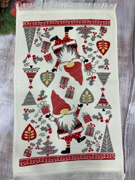 Набір 12шт.новорічних рушників Merry Christmas 40х60см 1001114 фото