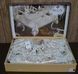 Велюровая скатерть с ранером Selin Gamze Set 160&times;350 см+12 салфеток бежевая 33061-0-Кbej фото 2