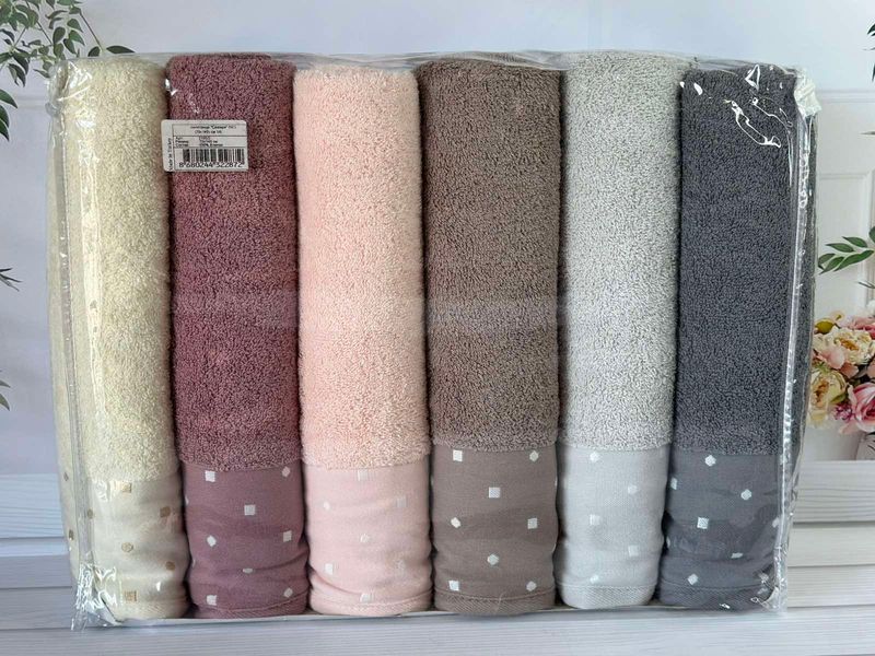 Набір махрових рушників Cestepe MicroCotton Premium Inci 50х90 см лицеві 6 шт 6178 фото