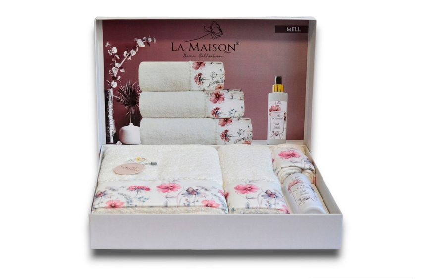 Подарунковий набір рушників La Maison 3 шт з ароматом Mell 30267-К фото