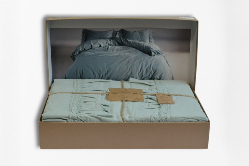 Постільна білизна Limasso Stonewashed Francesca розмір євро Mint 40960-К фото