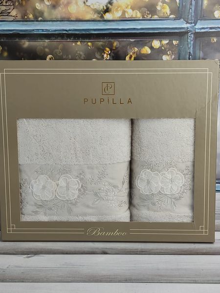Подарунковий набір рушників Pupilla Cristina bej 100% Бавовна 4899 фото
