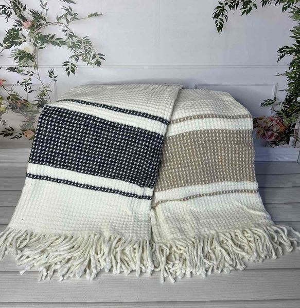 Плед хлопковый Merinos 130&times;170 см. Cozy Life Black Beige 39391 фото