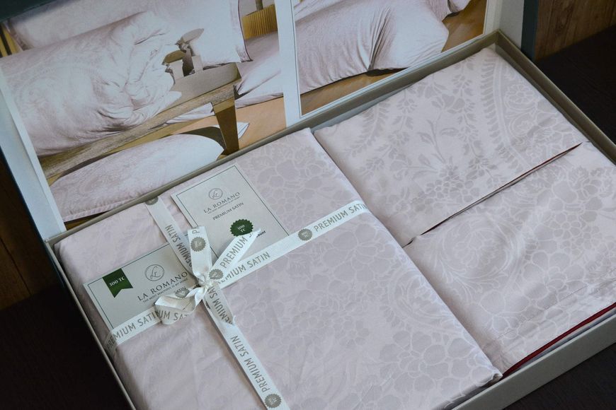 Постільна білизна євро розмір La Romano Premium Satin Tracy Violet 20038-К фото