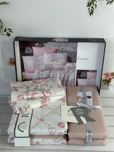 Постільна білизна євро Romeo Home Satin Luna 6261 фото