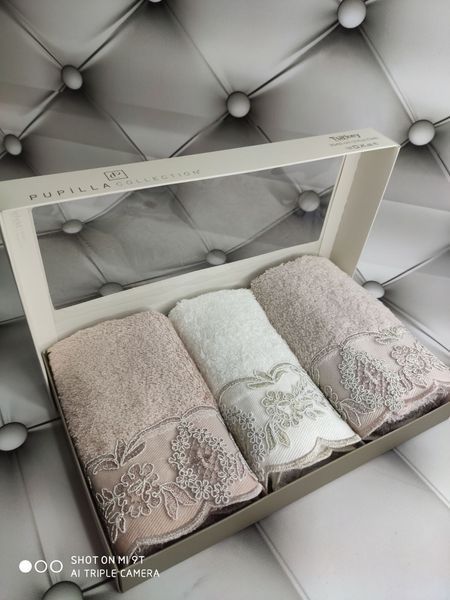 Подарочный набор полотенец Pupilla Marta 30х50см 3шт 3647 фото