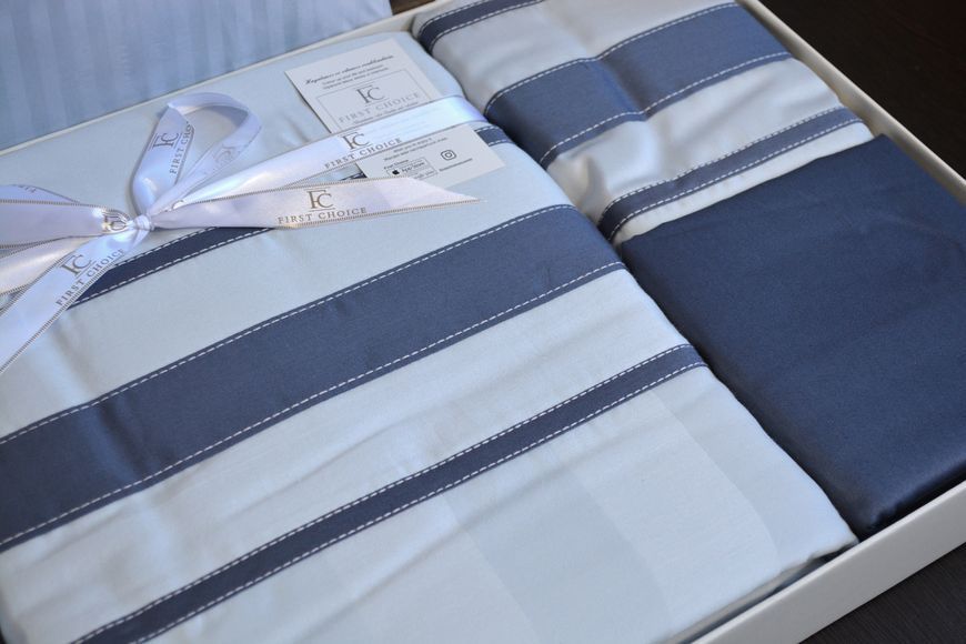 Постільна білизна First Choice Deluxe Satin євро Artwel Silver 21169-К фото