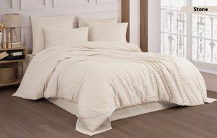 Постельное белье Cotton Shine Stripe Satin евро Stone 40750-К фото