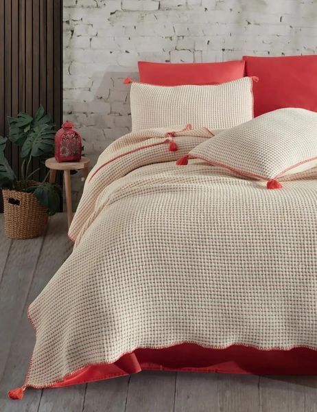 Постельное белье с покрывалом Dantela Satin 240 x 260 см. Drina Mercan 41461-К фото