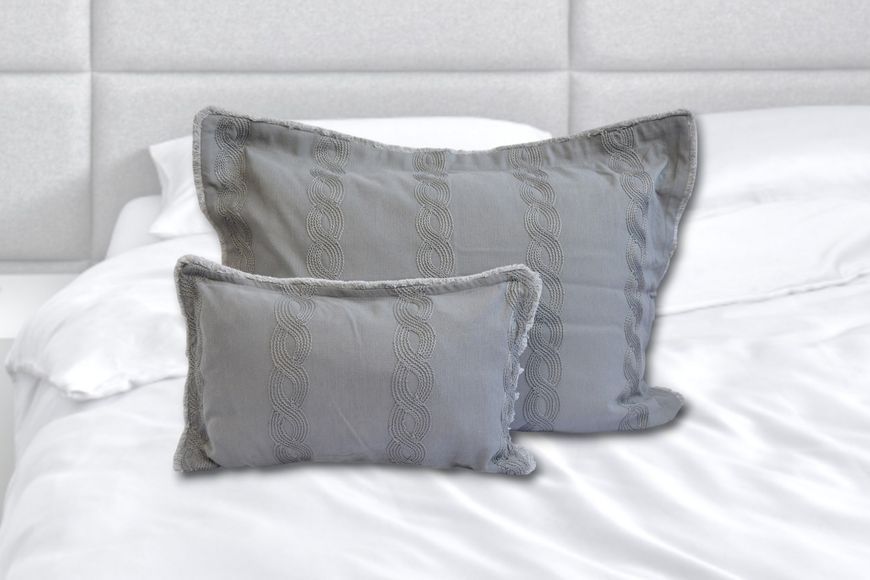 Жаккардовое покрывало с наволочками Ester Grey 240 x 260 см 34210-К фото
