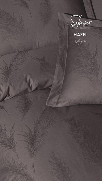 Постільна білизна Saheser Delux Jacquard Satin євро розмір Hazel Vizon 41673-К фото