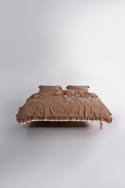 Постільна білизна Limasso Stonewashed Ranforse євро Dora Woodsmoke 41619-К фото