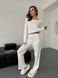 Домашній костюм Кофта + Штани, молочний S/M 195m фото 7