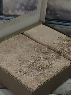 Подарочный набор полотенец Pupilla Candy kahve 100% Хлопок 5320 фото