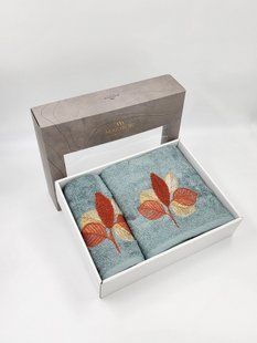 Подарочный набор полотенец Maribor 2 шт Leaf Mint 30434-M фото
