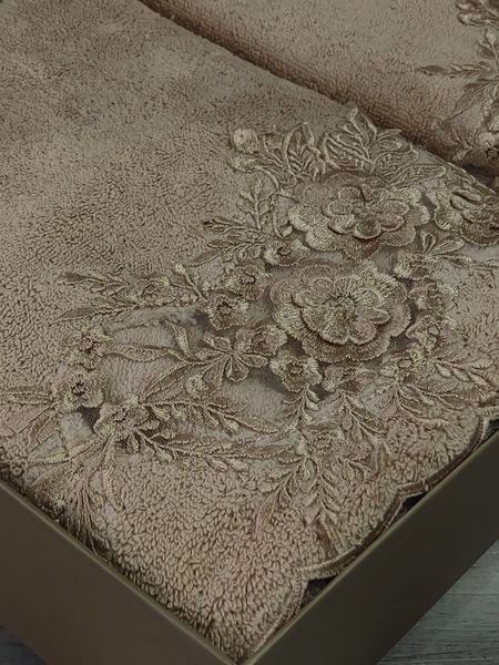 Подарочный набор полотенец Pupilla Candy kahve 100% Хлопок 5320 фото
