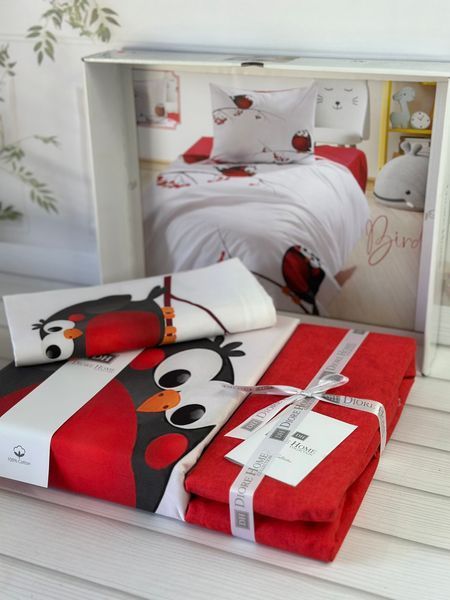 Постільна білизна Romeo home Digital Ранфорс 3D полуторний Bird 6082 фото
