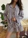 Рубашка длинный рукав + шорты из льна полоска пудра S/M 270p фото 4