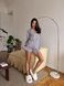 Рубашка длинный рукав + шорты из льна полоска пудра S/M 270p фото 1