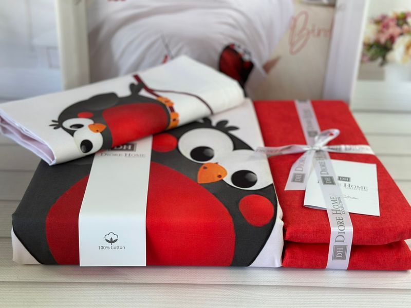 Постільна білизна Romeo home Digital Ранфорс 3D полуторний Bird 6082 фото
