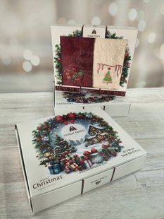 Подарунковий набір новорічних рушників 40х60 см 2шт. Merry Christmas Set 7 1002237 фото