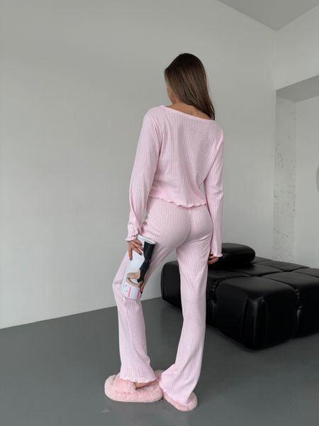 Домашній костюм Кофта + Штани, рожевий S/M 195r фото