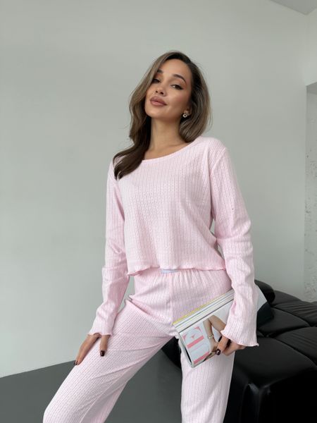 Домашній костюм Кофта + Штани, рожевий S/M 195r фото