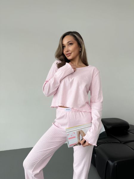 Домашній костюм Кофта + Штани, рожевий S/M 195r фото