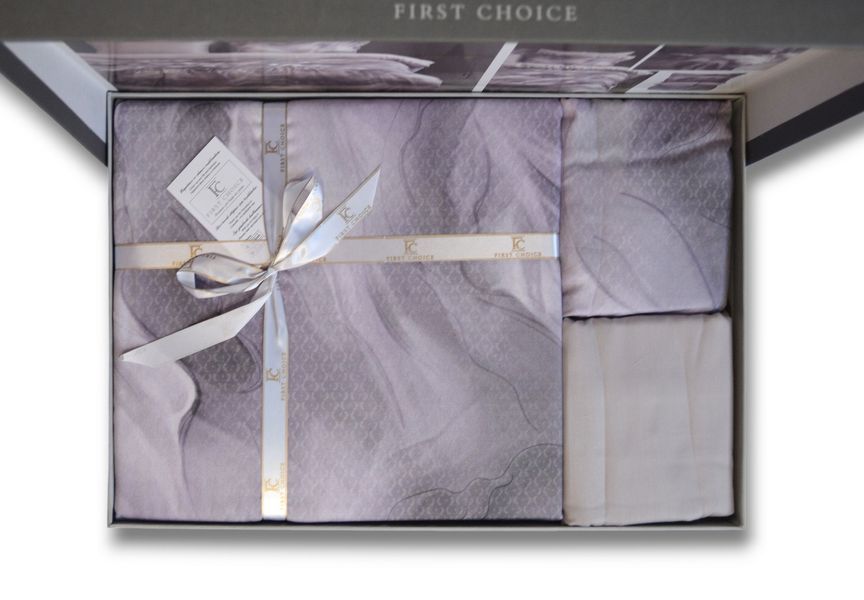 Постільна білизна First Choice Cotton Satin євро Ruska Lilac 41425-К фото