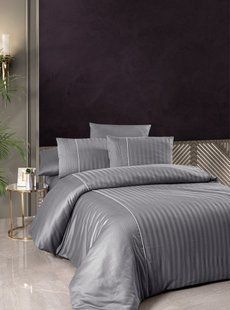 Постільна білизна First Choice Deluxe Satin євро Modalife Quicksilver 21174-К фото
