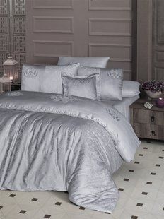Постільна білизна First Choice V.I.P Satin Moonlight євро Mirabel Grey 21273-К фото