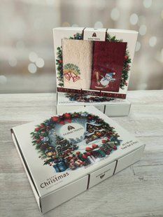 Подарунковий набір новорічних рушників 40х60 см 2шт. Merry Christmas Set 8 1002238 фото