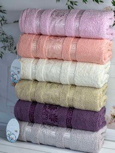 Набір махрових рушників Cestepe MicroCotton Premium Diana 50х90 см лицеві 6 шт 6184 фото