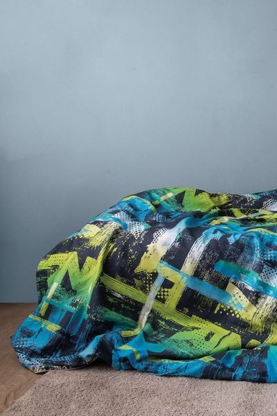 Комплект постільної білизни Issimo Digital Satin Aqua полуторний 41097-К фото