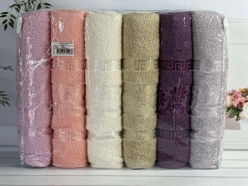 Набір махрових рушників Cestepe MicroCotton Premium Diana 50х90 см лицеві 6 шт 6184 фото