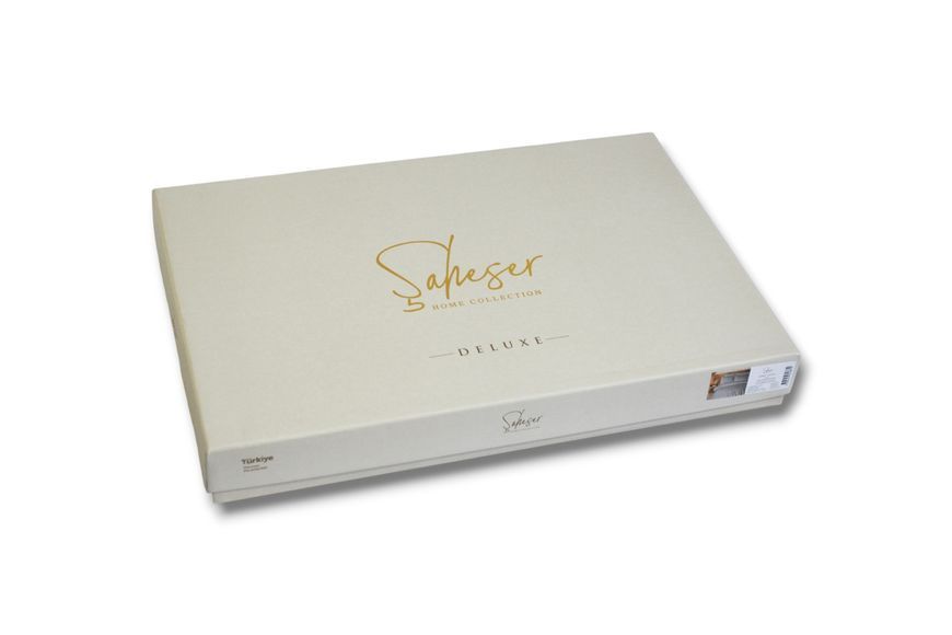 Постільна білизна Saheser Delux Jacquard Satin євро розмір Robin Krem 41676-К фото