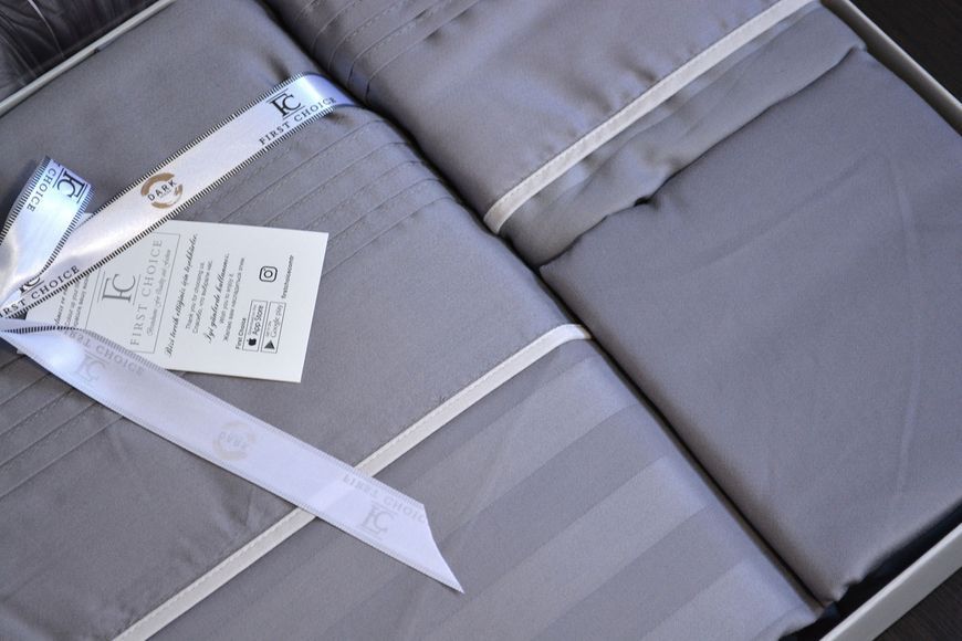 Постільна білизна First Choice Deluxe Satin євро Modalife Quicksilver 21174-К фото