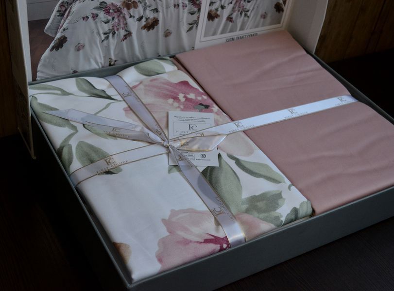 Постельное белье First Choice Cotton Satin евро Serra Powder 21225-К фото