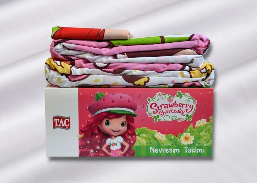 Подростковое постельное белье TAC Disney полуторный ранфорс Strawberry Shortcake Cute 41208-К фото